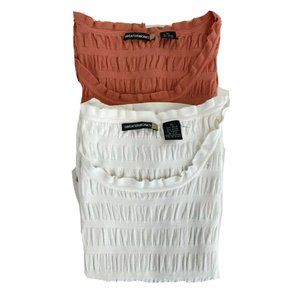 Sweaterworks Round Neck Short Sleeve Top Lot of 2